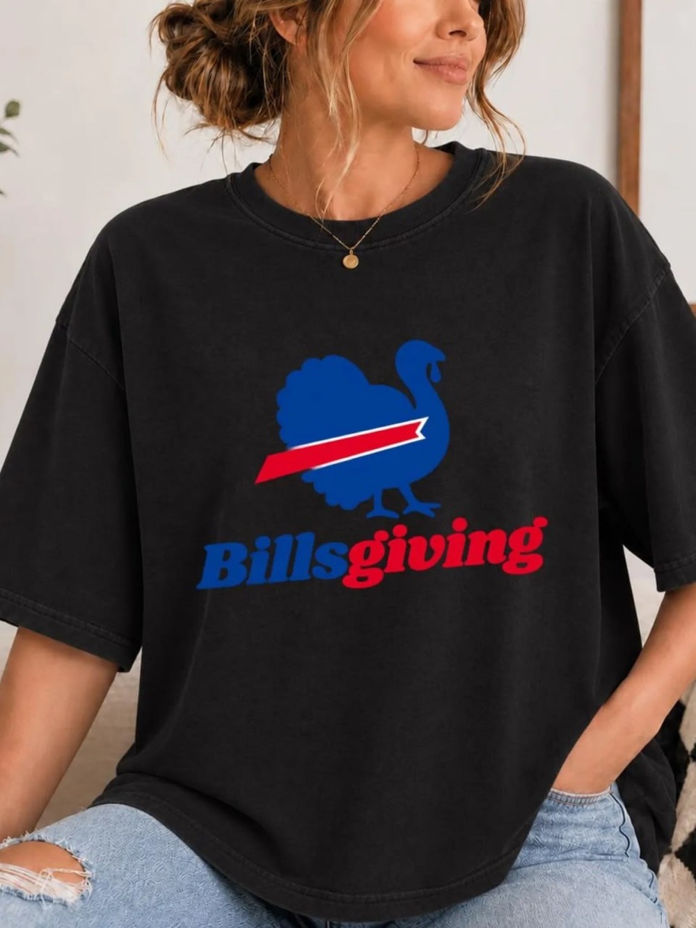 Black 'Billsgiving' Graphic Tee